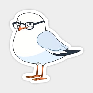 Seagull with Glasses Magnet