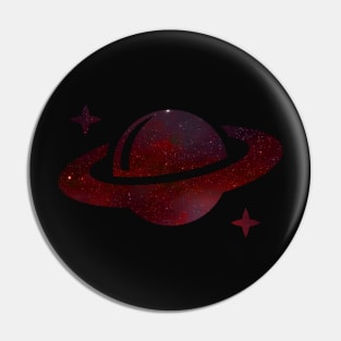 Red Galaxy Saturn Pin