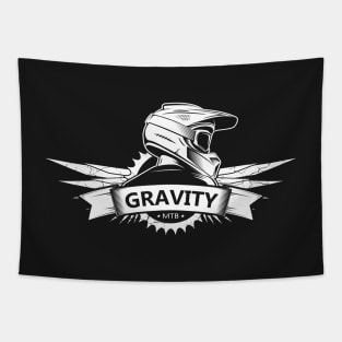 Gravity Mountain Biking Tapestry