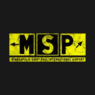 MSP Minneapolis-Saint Paul International Airport KMSP Taxiway Sign Design T-Shirt