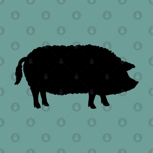 Mangalitsa Pig Silhouette by Coffee Squirrel