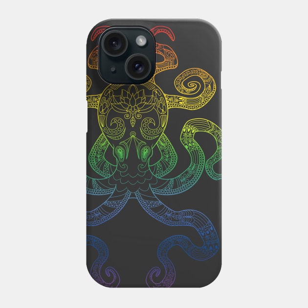 Rainbow Octopus Phone Case by theMeticulousWhim