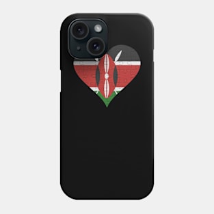 Kenyan Jigsaw Puzzle Heart Design - Gift for Kenyan With Kenya Roots Phone Case