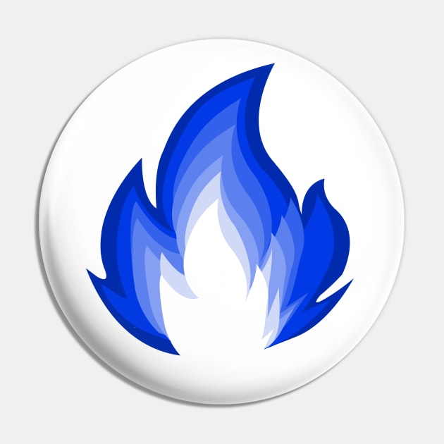 Blue flame Pin by KarabasClothing