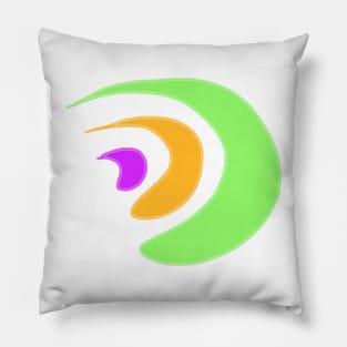 green red orange abstract watercolor design Pillow