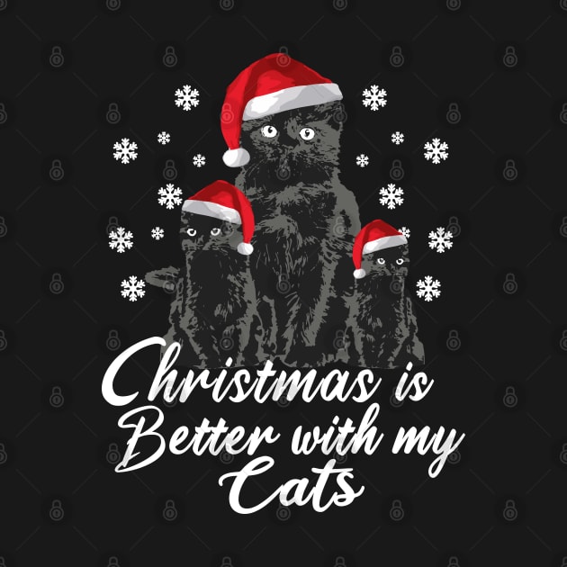 Funny Cats Christmas is better with my cats by dnlribeiro88