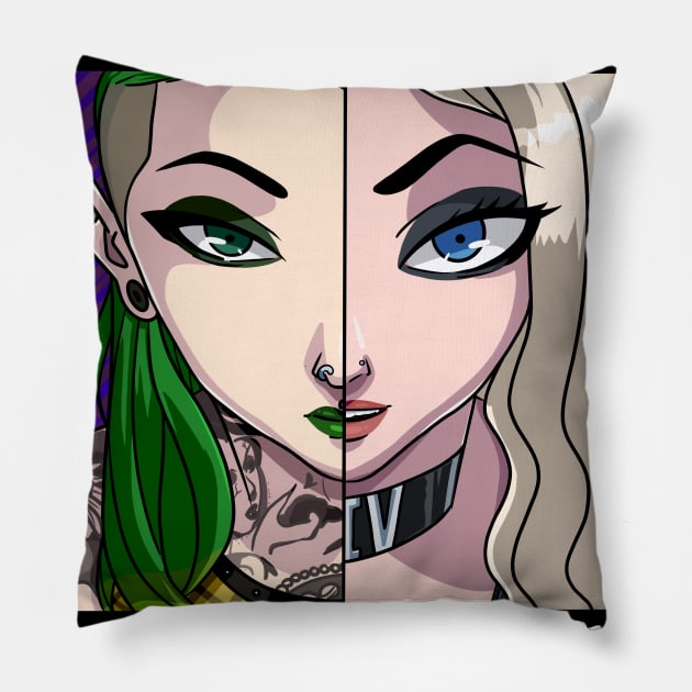 Riott Squad Women's Wrestling Pillow by Noseking