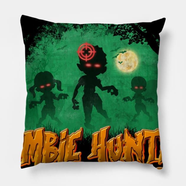 Web Developer by Day. Zombie Hunter By Night Pillow by NerdShizzle