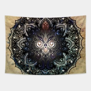 Mandala nocturnal OWL Tapestry