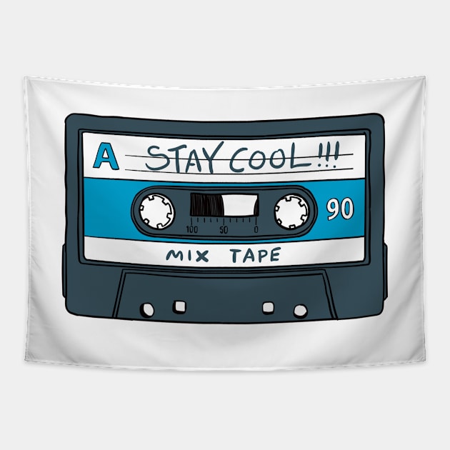 Stay cool cassette tape Tapestry by StefanAlfonso