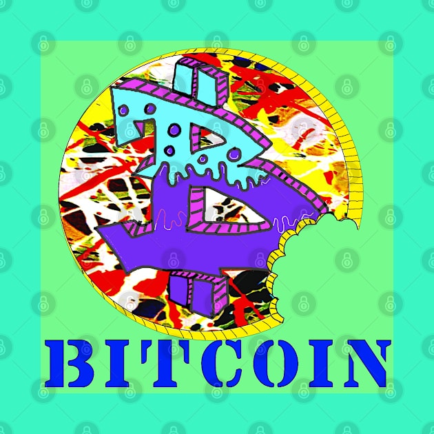 bitcoin graffiti sticker gamer by LowEndGraphics