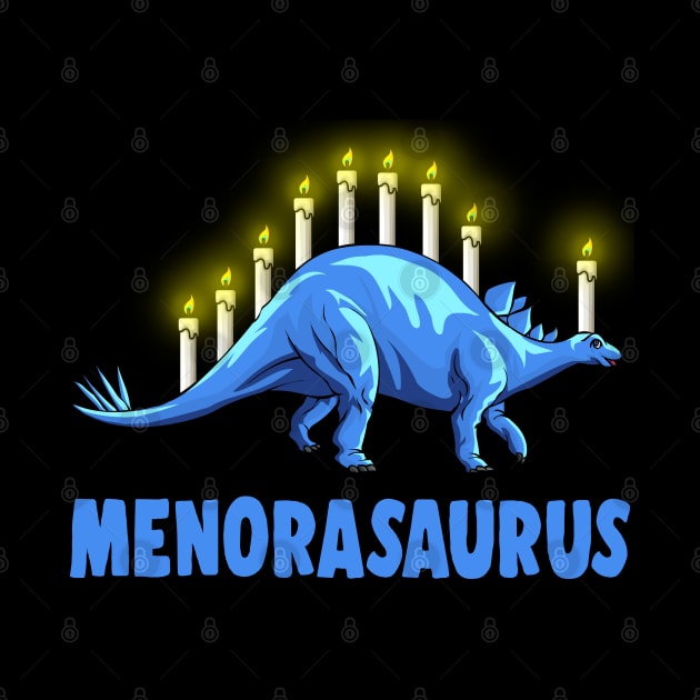 Funny Stegosaurus Hanukkah Dinosaur Menorah Dino Gift by Blink_Imprints10