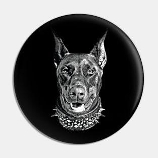 Stunning Doberman Black & White Pin