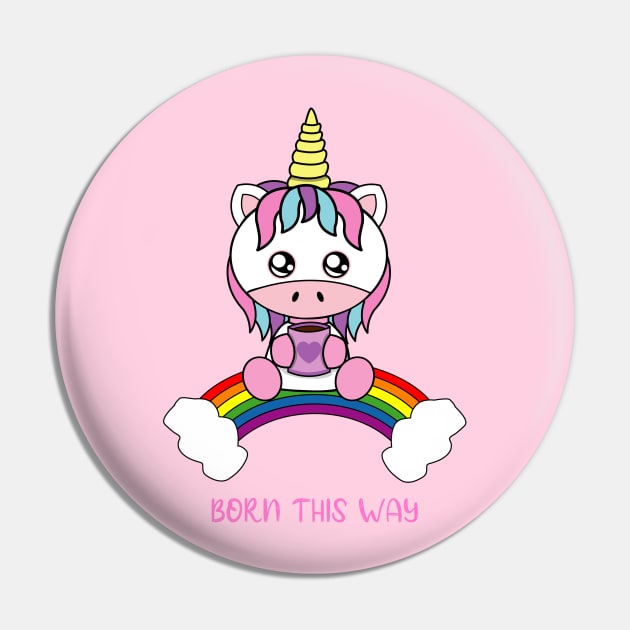 Born this way, lgbt pride Pin by JS ARTE