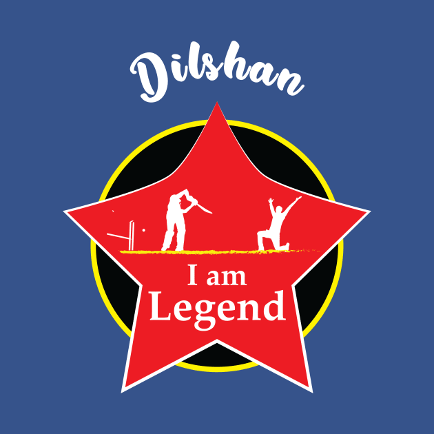 Tilakaratne Dilshan - I am Legend T-Shirt by VectorPB