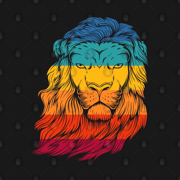 Vintage Lion Head by Dojaja