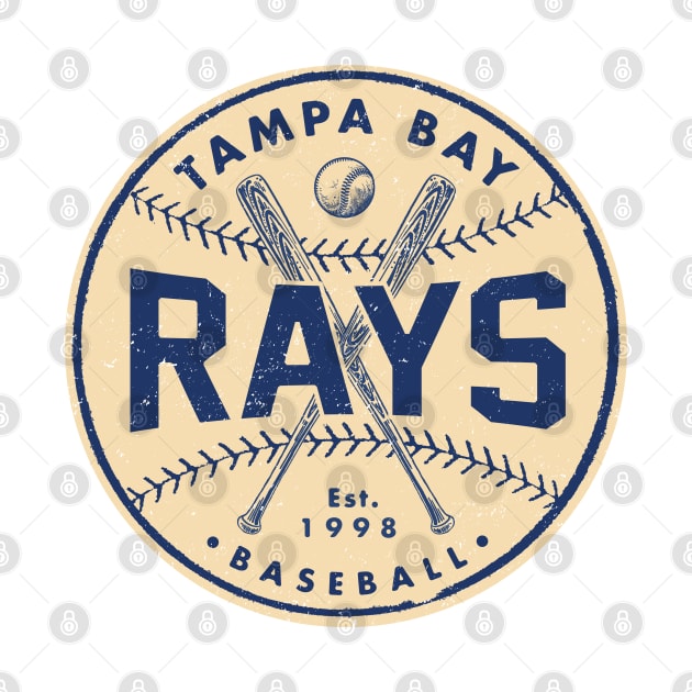 Tampa Bay Rays 2 by Buck Tee Originals by Buck Tee