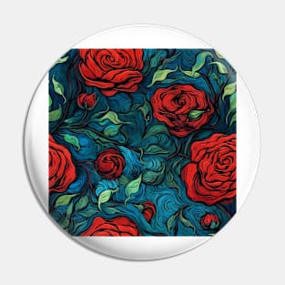 Van Gogh Roses Pattern 12 Pin