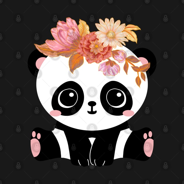 Flower Crown Panda by P-ashion Tee