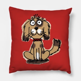 funny dog cartoon Pillow