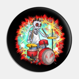 Punk Rock Band Skull Pin