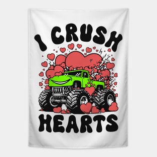 I Crush Hearts Monster Truck Tapestry