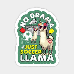 Soccer Girl Llama Magnet