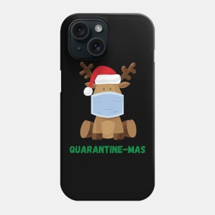 Quarantine-Mas Reindeer Christmas in Quarantine Reindeer Wearing a Mask During Quarantine Social Distancing Phone Case