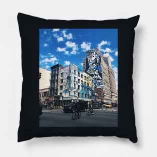 Chinatown NYC Street Art Pillow