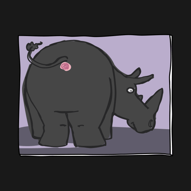 Butts Butts Butts - Rhino by duckandbear
