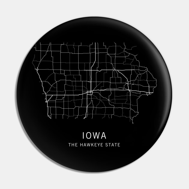 Iowa State Road Map Pin by ClarkStreetPress