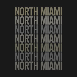 Gray Text Art North Miami T-Shirt