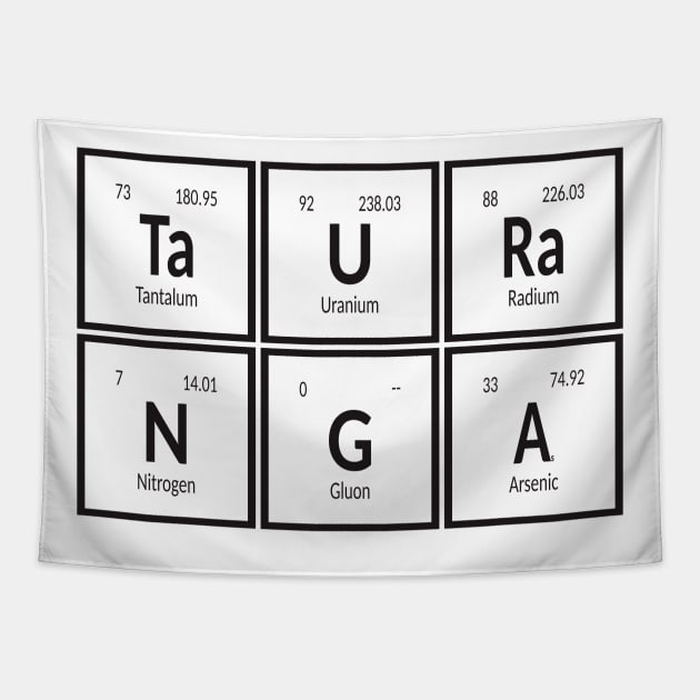 Tauranga City Table of Elements Tapestry by Maozva-DSGN