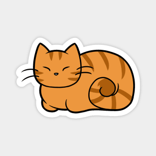 Orange Striped Cat Magnet