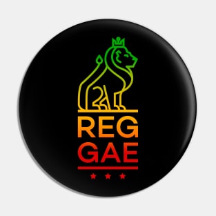 Minimalist Reggae Lion Rasta Colors Reggae Pin