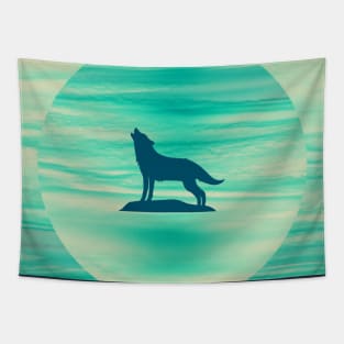 Wolf howling Tapestry