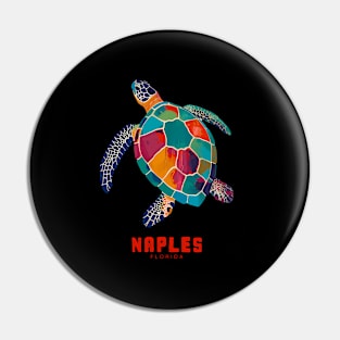 Naples Florida Sea Turtle Scuba Dive Vacation Beach Pin