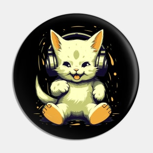 Cat Gamer Gifts Funny Gaming Cat Gamer Pin