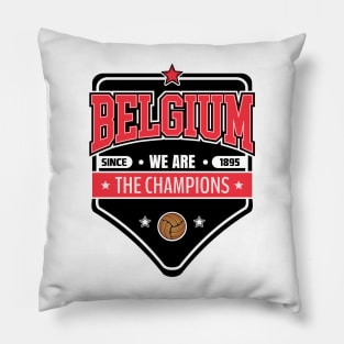 Belgium Football Superstar Badge Pillow