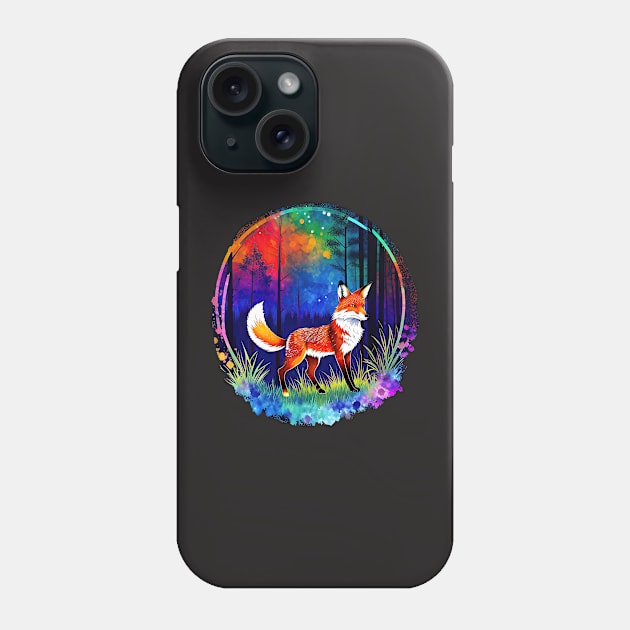 Neon Forest Fox 2 Phone Case by Alpenglow Workshop