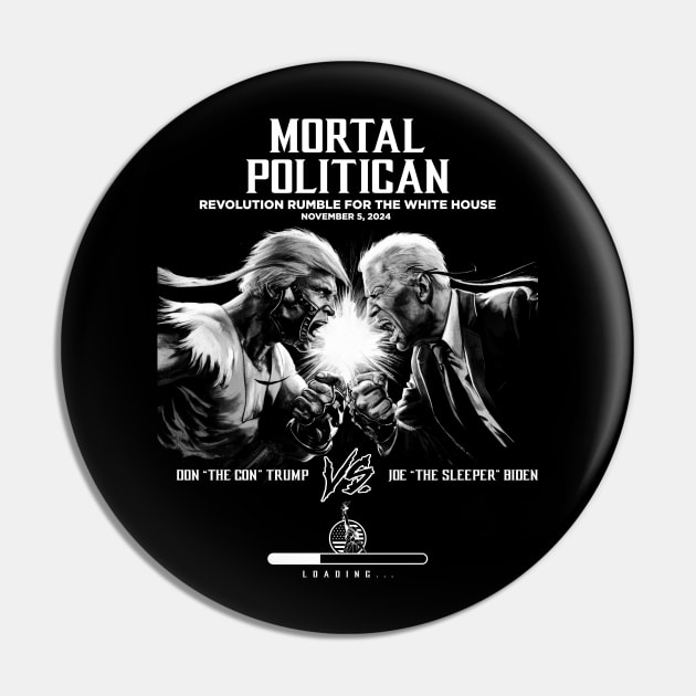 Mortal Politican - Trump vs Biden Pin by mono_terace