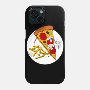 Sketched Pizza and Fries Phone Case