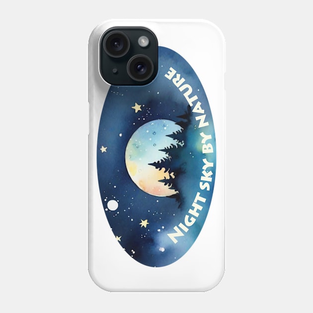 Night sky by nature Phone Case by Moxis Watercolor