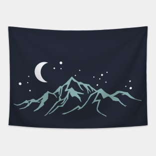 Night Sky in the Mountains Tapestry