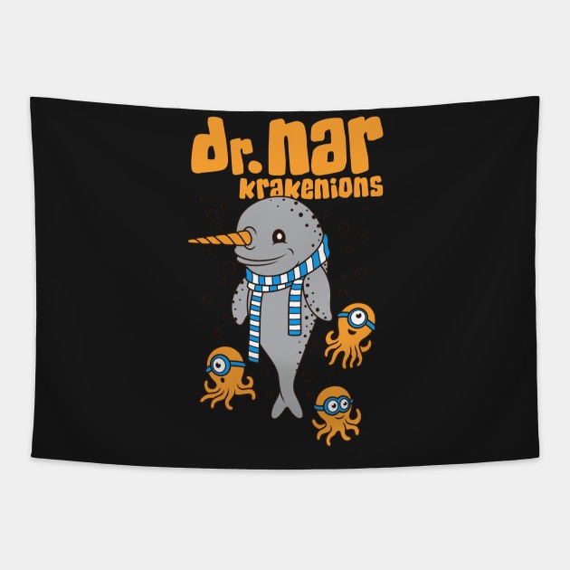 Despicable Dr. Nar Krakenions Narwhal Not Dabbing Parody Tee Tapestry by DesIndie