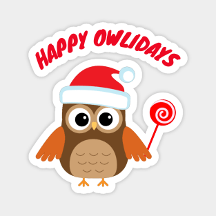 Happy Owlidays v2 Magnet