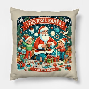 santa dad christmas Pillow