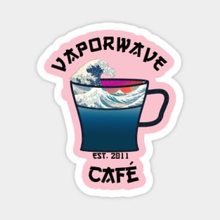 Vaporwave Aesthetic Great Wave Off Kanagawa Cafe Coffee Tea Magnet