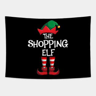 Shopping Elf Matching Family Christmas Shopper Tapestry