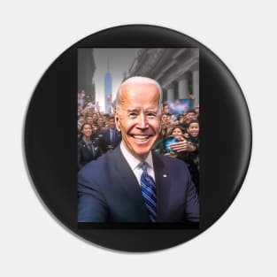 Selfie photo taken by Joe Biden Pin